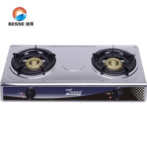 In acciaio inox pannello doppio bruciatore Desktop fornello a 2 fuochi