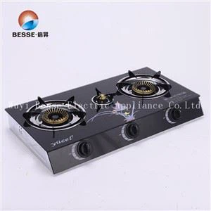 Accensione automatica in vetro temperato con fornello a gas propano 3 deluxe (ZG-3081B)